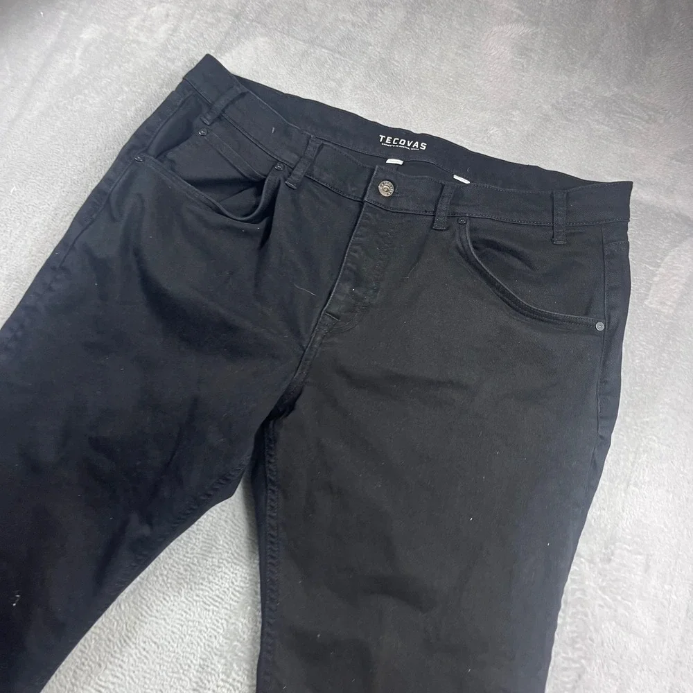 Tecovas Everyday Standard Jeans Mens 40x34 Black Straight Leg Denim TM130012